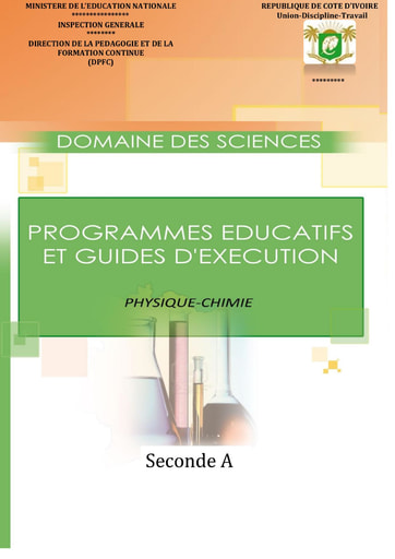 Programme Educatif et Guide d'Exécution Physique-Chimie 2nde A