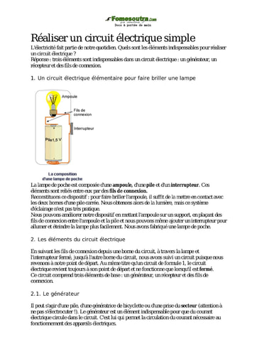 Cours complet de Physique et Chimie niveau 4ème