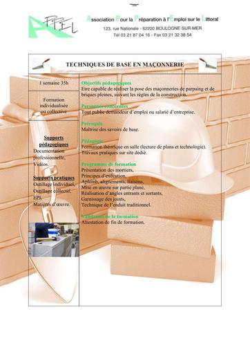 TECHNIQUE DE BASE EN Maçonnerie by TEHUA