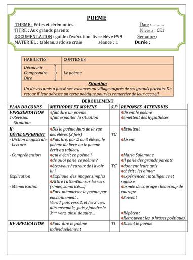 POESIE CE1 1