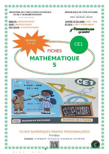 PRIMAIRE MATHS PNAPAS CE1 by TEHUA