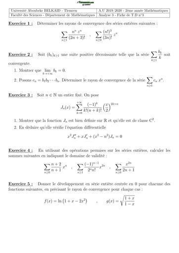 Analyse 3 Fiche 3 2018 2019 Corrige BY TEHUA