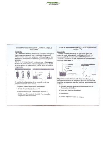 Sujets de SVT niveau Seconde C Lycée Classique Abidjan 2022-2023