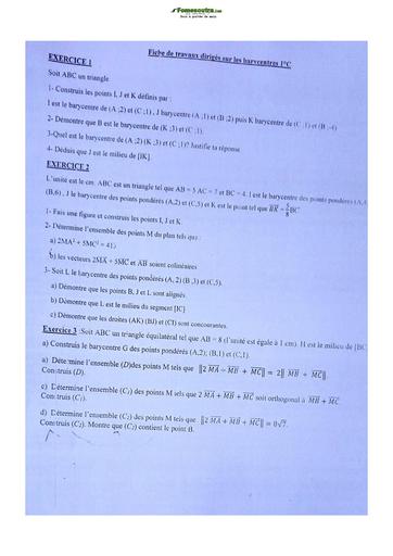 Sujets de mathématiques Première C Lycée Classique Abidjan 2023