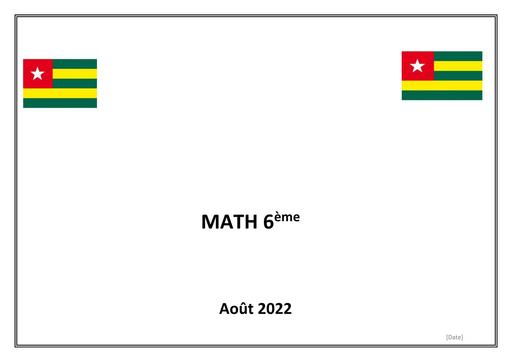 Livre SYN EN TO MATHS 5ème Togo by Tehua