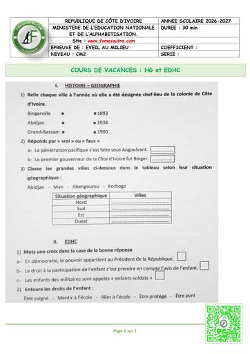 FICHE 3 EVEIL AU MILIEU SCIENCES CM2 BY TEHUA
