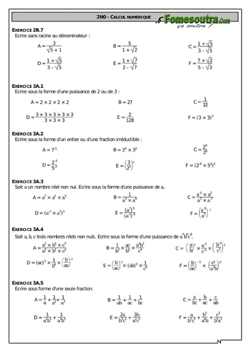 Calculs Num riques Seconde Cours De Calcul Litt ral Seconde LVTQDC Calculs Num riques Seconde Cours De Calcul Litt ral Seconde LVTQDC