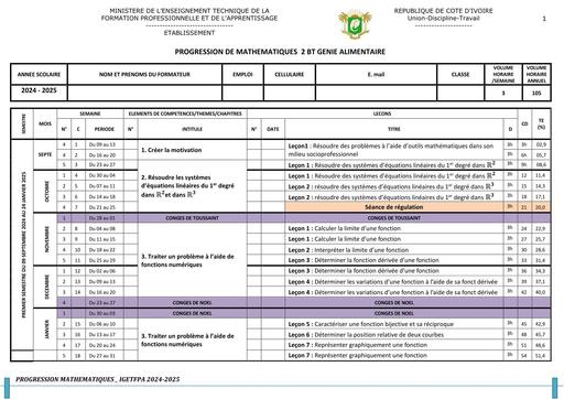 GENIE ALIMENTAIRE 2e Année  BT