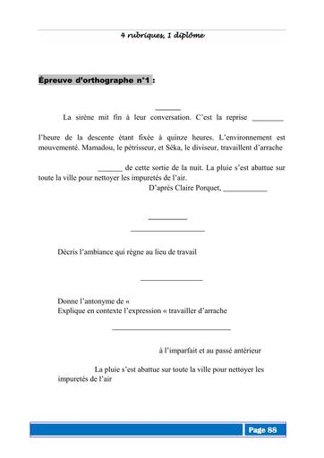 Bepc 2025 prepa Orthographe (Dictée Questions) by Tehua