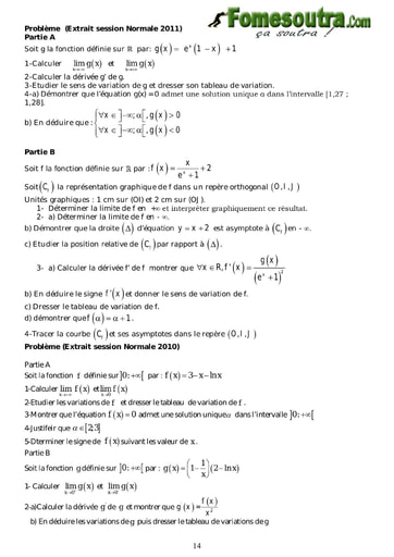 TP 7 Fonction Exponentielle Népérienne (Extraits de BAC) - Terminale Scientifique