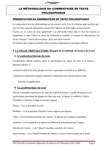 METHODOLOGIE PHILO Commentaire et Dissertation BY TEHUA