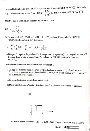 Traitement des signaux et mathematique bts  10