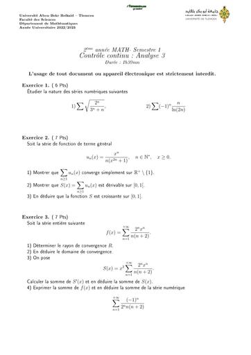 Examen Final Corrigé Analyse 3 by TEHUA