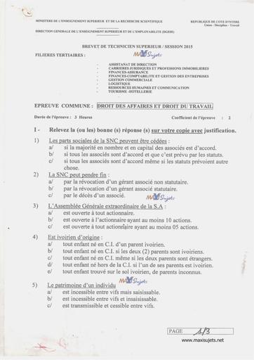 BTS Entrepreneuriat, Droit by Tehua