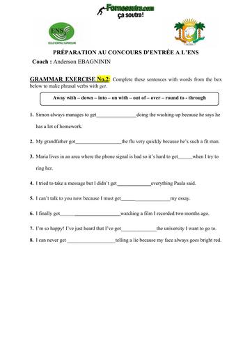 PREPA ENS ANGLAIS Grammar Exercise N°2 (Prépa ENS) by TEHUA