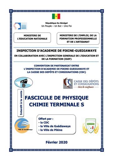 Fascicule PC-Terminale-S-1 Senegal