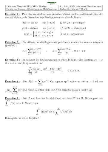 Analyse 3 Fiche 4 2018 2019 Corrige BY TEHUA