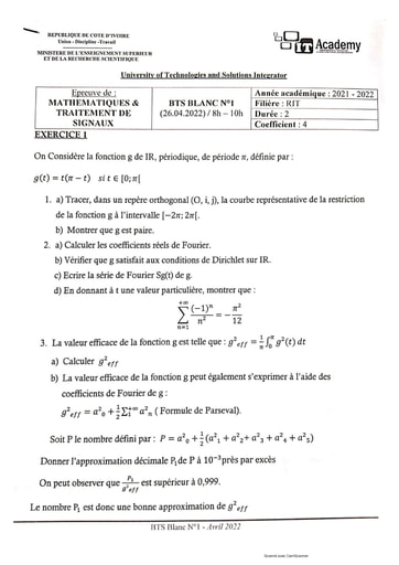 Mathématiques et traitement de signaux 04 26 2022 10 04