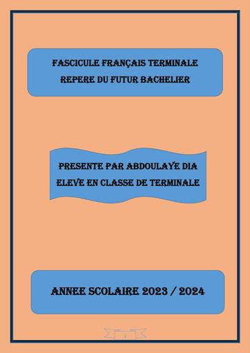 MON fascicule litteraire TERMINALE by Tehua