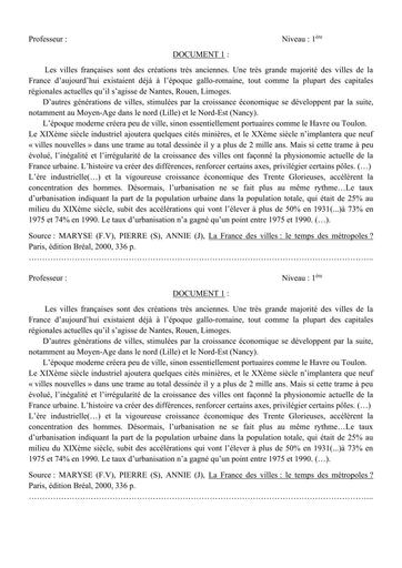 HISTOIRE GEOGRAPHIE 1ière DOCUMENT 1 BY TEHUA