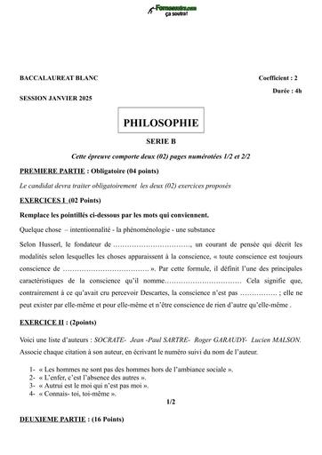 BAC BLANC 2025 PHILO SERIE B by TEHUA