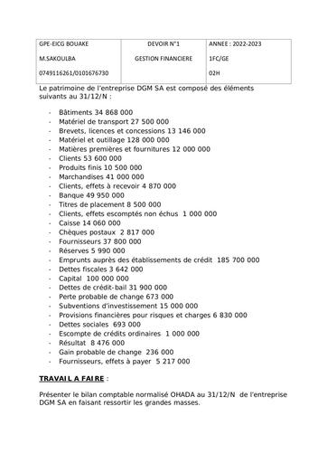 Devoir n°1 fc1 By Ludov Ta'n