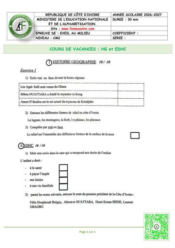 FICHE 2 EVEIL AU MILIEU CM1 BY TEHUA
