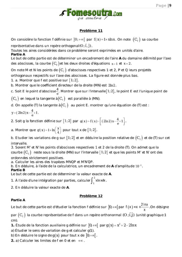 TP 3 étude de fonctions maths niveau Terminale D
