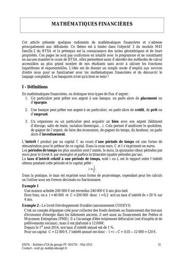 Maths financieres by Tehua