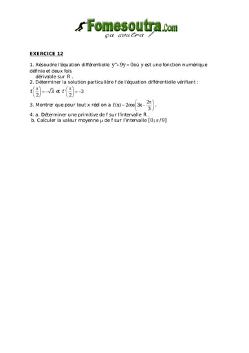 TP 26 équations différentielles maths niveau Terminale D