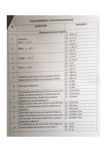 Sujet Cycle supérieur aptitude numérique (2)