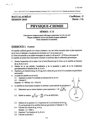 Bac c physique 2018