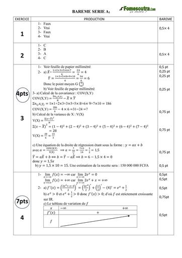 BAREME DU BAC BLANC SERIE A1 2024 by Tehua