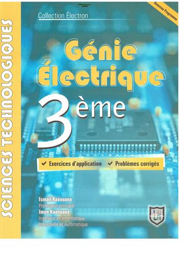 FASCICULE CORRIGE GENIE ELECTRIQUE 3ième ANNEE COLLECTION ELECTRON BY TEHUA