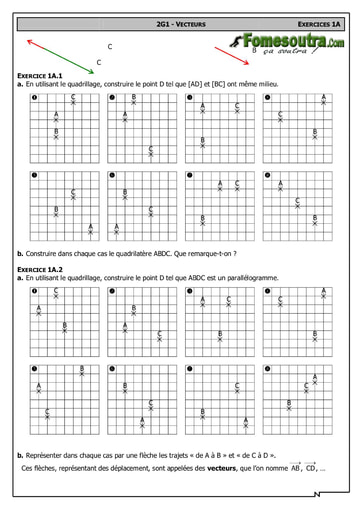 Les Vecteurs 1 - Maths 2nd F2