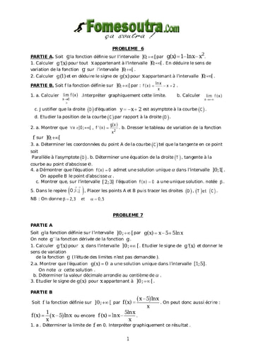 TP 3 Fonction Logarithme Népérien niveau Terminale Scientifique