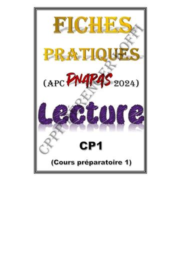 FICHE DE COURS Spécimen lecture CP1 PNAPAS BY TEHUA