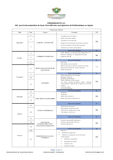 PROGRESSION 2025 MATHS Tle F123