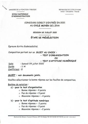 ENA 2021 CM aptitude numérique By Tehua