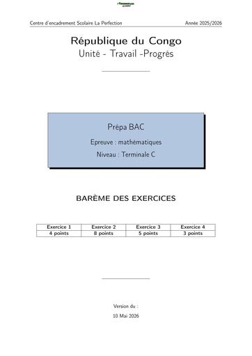 PREPA BAC MATHS Tle C CONGO BY TEHUA