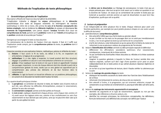 Méthode de l’explication de texte philosophique - tout savoir...