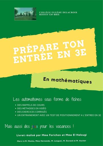 Cahier d'automatismes pour bien préparer la 3e by Tehua