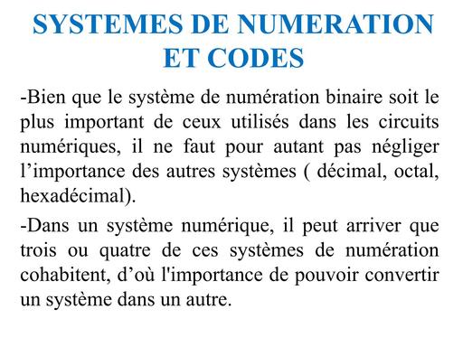 CM CHAP 2 Syst num Codes