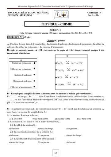 Bac blanc PC serie D Korhogo 2024 by Tehua