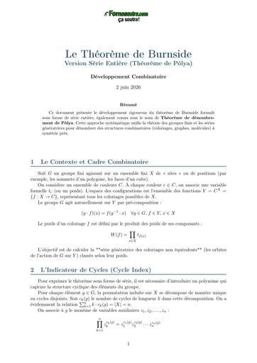 MATHS SUP ANALYSE THEOREME DE BURNSIDE BY TEHUA