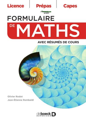 SUP MATHS Livre Formulaire de maths Avec Résumés de Cours LICENCE PREPA CAPES BY TEHUA