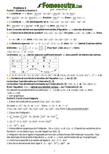 Corrigé TP 3 Fonction Exponentielle Népérienne - Terminale Scientifique