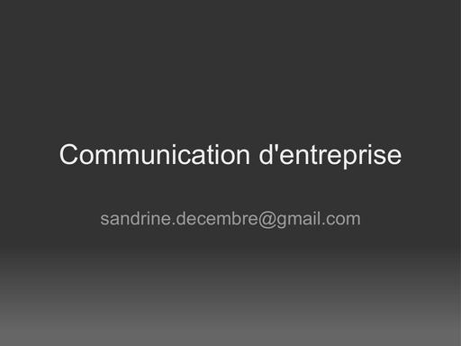 Communication d'Entreprise