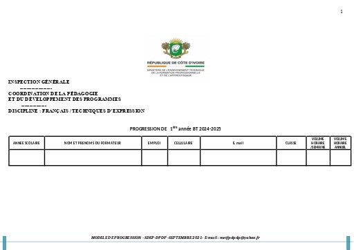 Progression BT 1 2024 2025 Validée