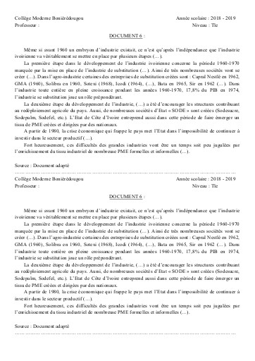 SUPPORT GEO Tle THEME 1 L2 DOC6